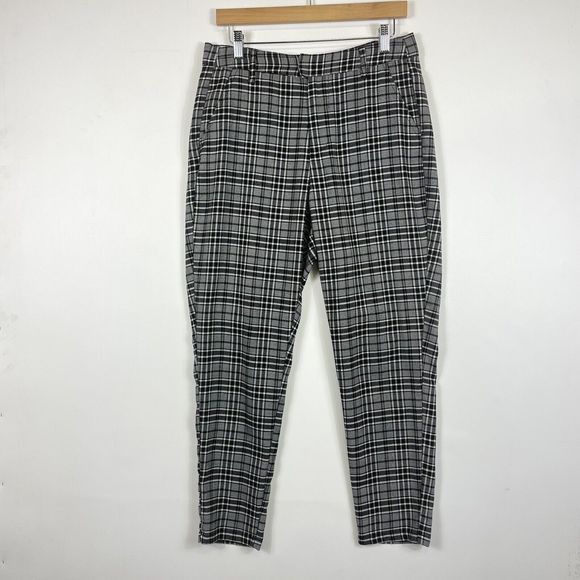 Hot Topic Pants - Hot Topic Plaid Trousers Womens Medium Black White Dark Academia‎ Grunge Alt